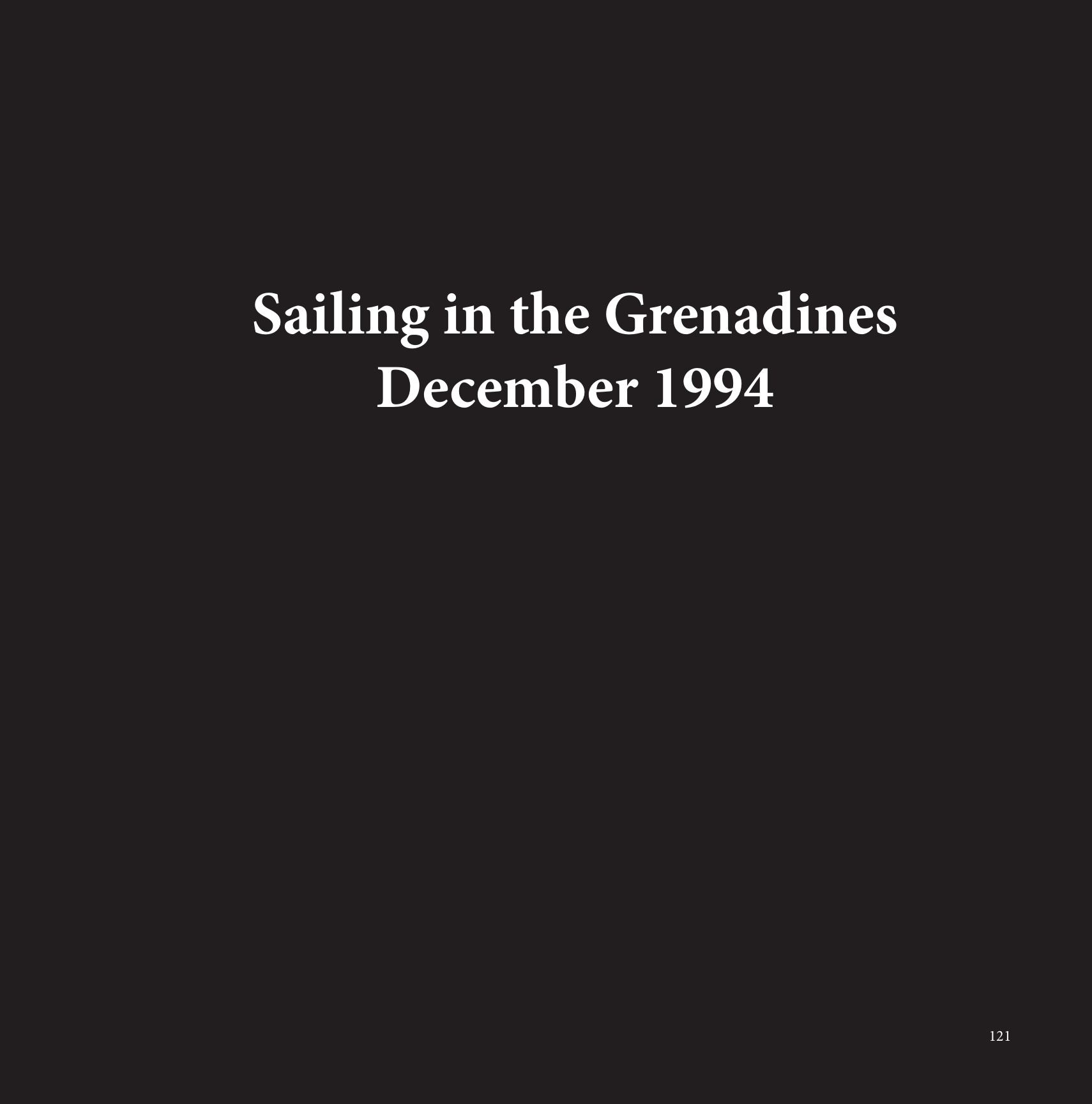 Sailing in the Grenadines
